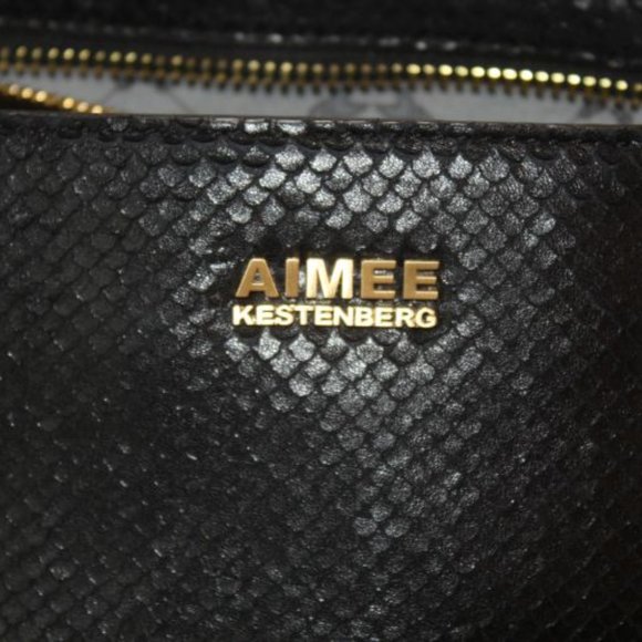 AIMEE KESTENBERG BLACK SNAKE LARGE SHOULDER BAG! - Picture 2 of 10